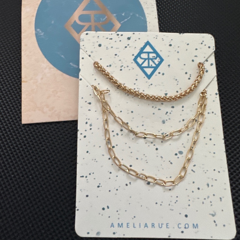 Amelia Roe multi strand necklace gold plated